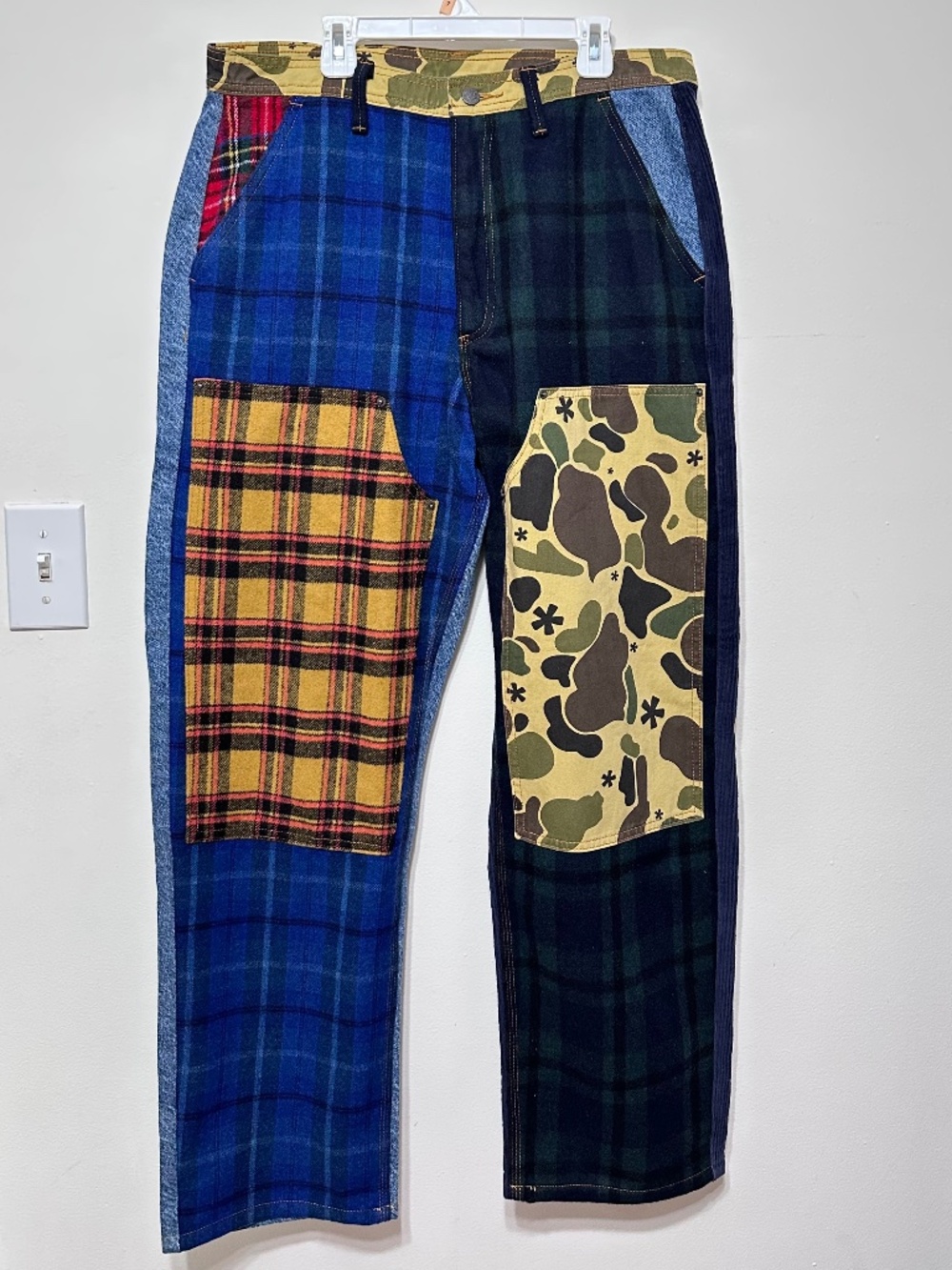 Supervsn Patchwork Work Pants in a multicolor style Size M baggy High End jeans